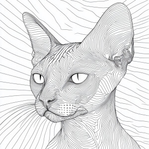 Generate a coloring book-style image in hyper realistic style fe...
