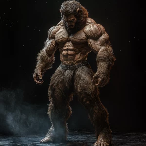 Lycan hairymuscles showing off full body view