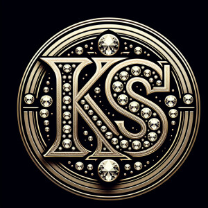 Design a round dual logo featuring the letters 'KS' in a circula...