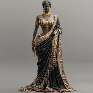 Create a 9x16 aspect ratio digital illustration of a slim, ancie...