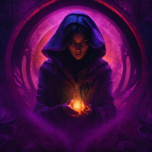 artwork that embodies the dark and gothic fantasy theme with a d...