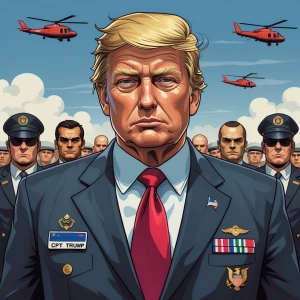 Cpt. Trump,, GTA and satirical style art