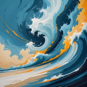 Design a soothing, calm,  abstract painting with colors inspired...