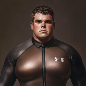 Create a hyper-realistic image of Curtis Kowe, a 27-year-old ove...