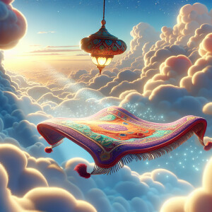 Magic carpet floa in the sky