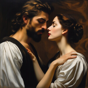 Imagine if Caravaggio painted 'The Kiss' - how do you think his...
