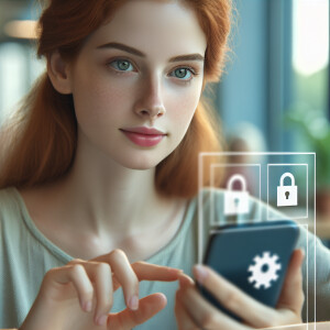 Generate an image of a photorealistic, tech-savvy 19-year-old eu...