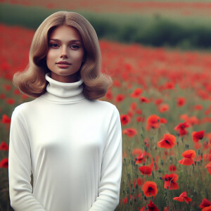 film photograph from the early seventies of a stunning 25-year-o...