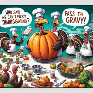 think of a funny Thanksgiving idea for a meme.