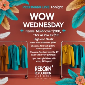 Please create a thumbnail for my Poshmark live show tonight. Her...