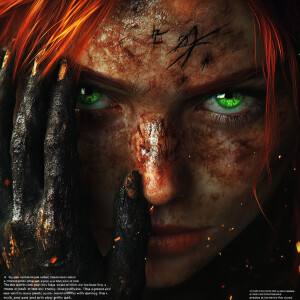 "A hyper-ultra-realistic close-up of a mysterious character with...