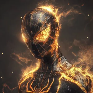 Molten Man reimagined…  #spiderman #spiderverse #moltenman #spid...