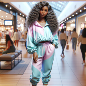 Generate an 3-D realistic image featuring a light skin African-A...