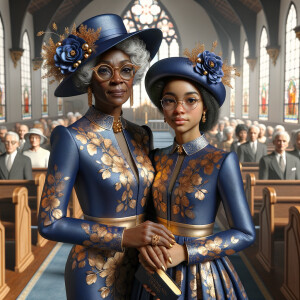 Adjust the 3-D realistic image to depict the African-American gr...