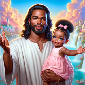 Create a 3D realistic artwork featuring the phrase 'Jesus Saves'...