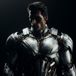 a close up of a iron man on a black background, bestselling movi...