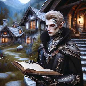 Caranthir-Ar-Fieniel from the Witcher. Black eldritch armor. Pal...