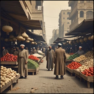 create a short video about Baghdad, Iraq public market during th...