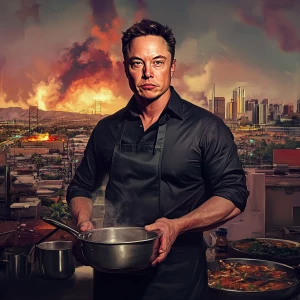Elon Musk,cooking, GTA style