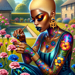 Prompt:
Full image view ultra realistic psychedelic airbrush gl...