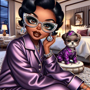 Create an image of a modern African-American, Betty Boop reimagi...