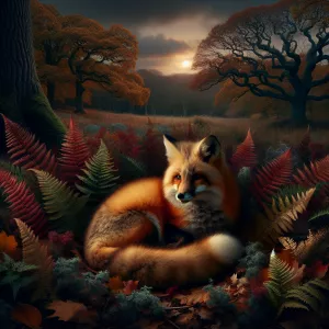 Realistic pregnant nine tailed fox