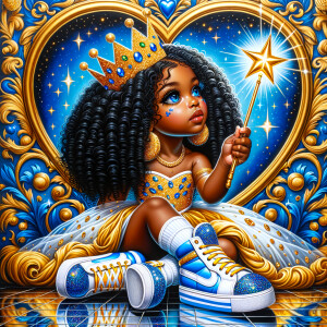 Revise the high-resolution, glossy oil painting in the style of...