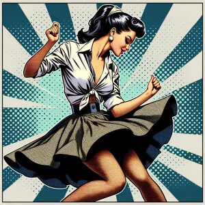 Pop Art Photography, a pin up girl dancing