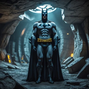 Batman in the batcave