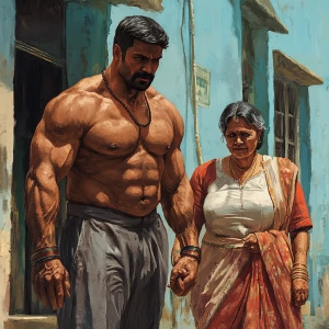 A muscular Indian man, with a history of criminal activity, acco...