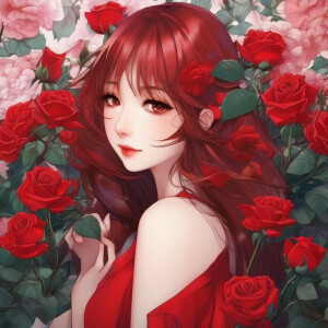 Red roses and beautiful life