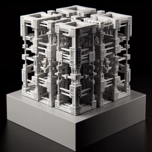 one cube with black backstage