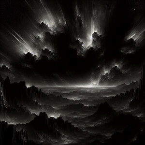 dark skies with dark rays