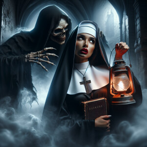 create a 8k, hyper realistic , airbrush glossy image of a dark,...