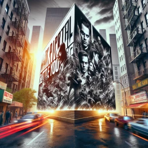 Create an album cover for a competitive hip-hop track titled "Da...