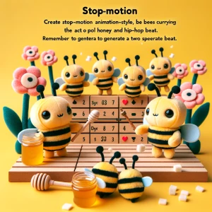 A video of stuffed animal bees pollinating and making honey to r...