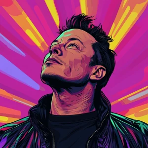 Elon Musk in GTA art style,  , in the style of a Grand Theft Aut...