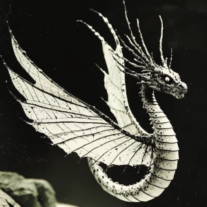 A celestial amalgamation of angelic wings, dragon scales, and et...