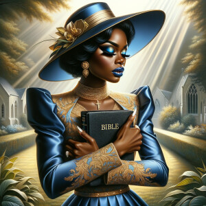 Render an airbrush oil painting of an African American woman wit...