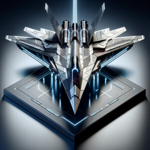 A F-22 style paper plane presents a streamlined appearance desig...