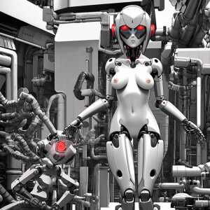 Nude robot girl