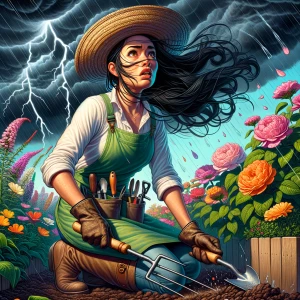 A gardener and the Storm