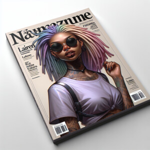 Close-up portrait, Airbrush looseyoung rich  African American gi...