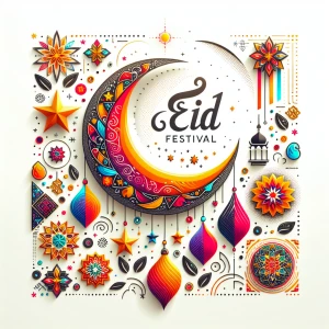 Make Image of brand “ ZINARS” for Eid Festival . With quarter mo...