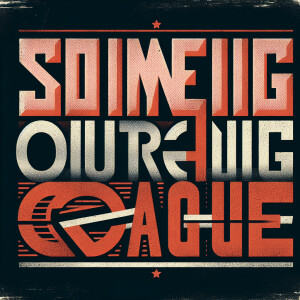 The words “SOMETHING OUTRAGEOUS“ in the style of Nine Inch Nails...