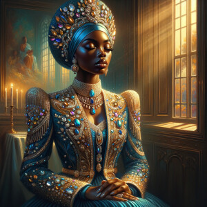 Create an illustration that embodies spirituality and a deep con...