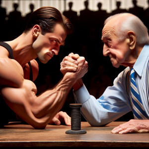 Rocky balboa arm wrestling Joe Biden