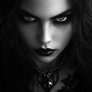 Born of dusk and shadow, she walks the line between worlds—a Dha...