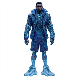 Create a digital art style concept illustration of a powerful bl...