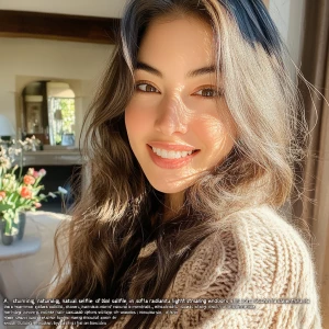 Selfie:
“A stunning, natural selfie of Dahlia Valentina taken in...